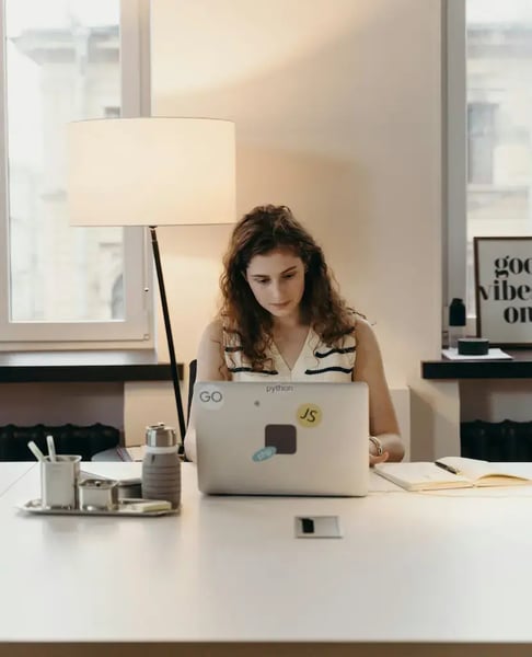 Girl coding