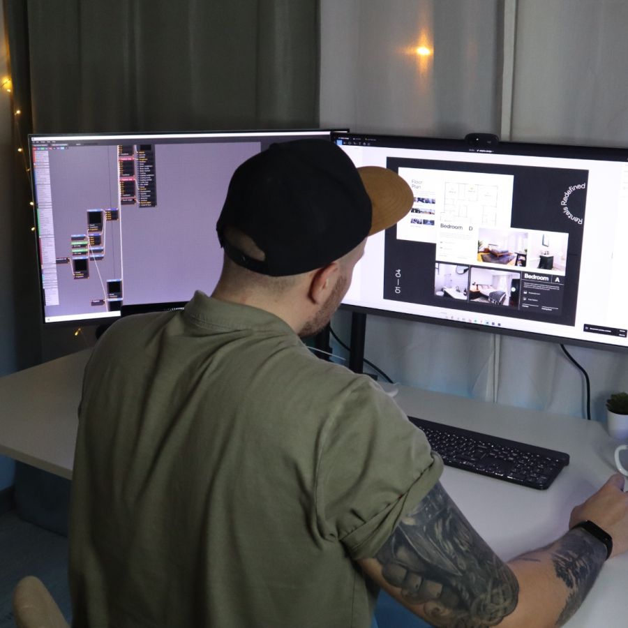 Person working on a Figma project